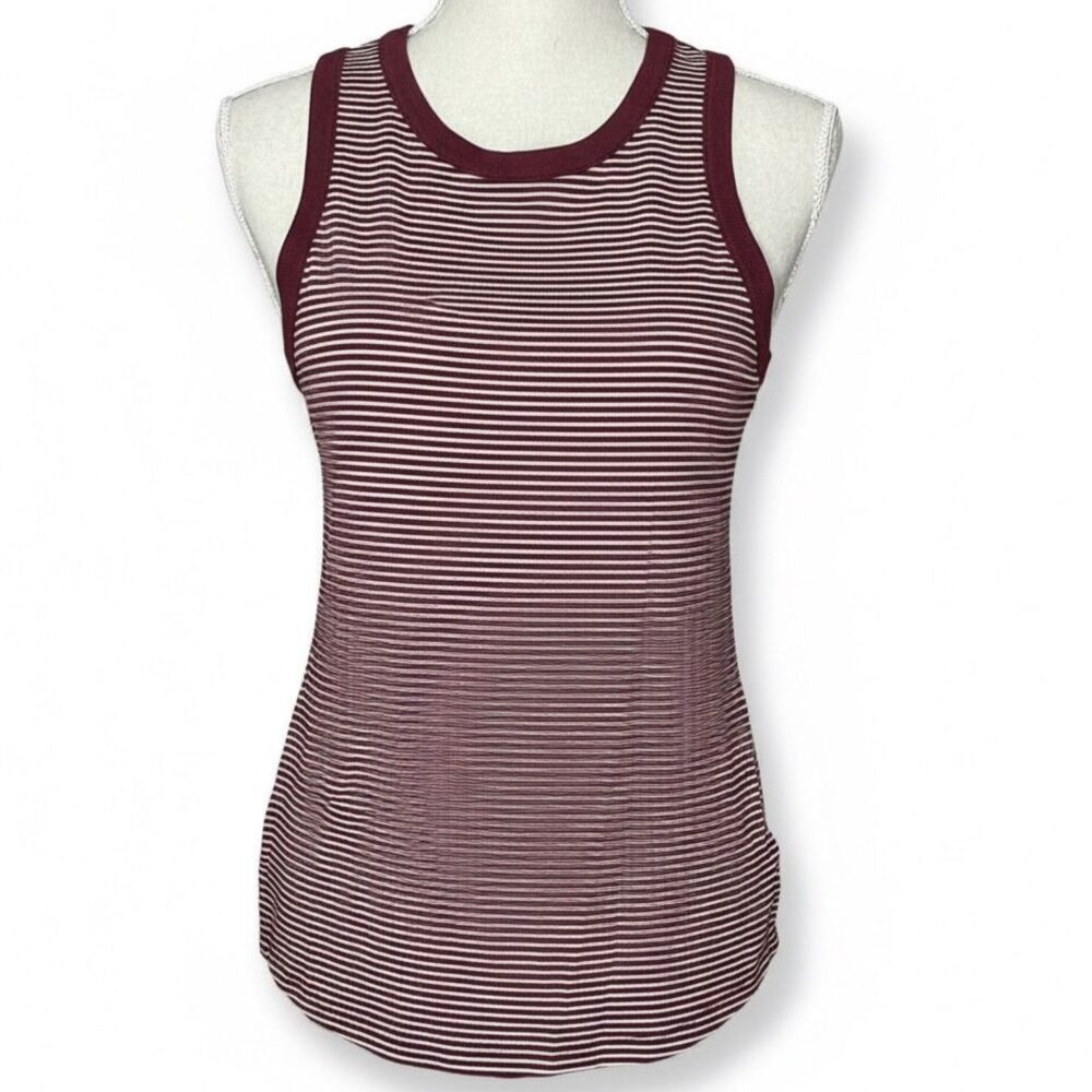 Old Navy striped classic fit casual everyday crewneck elevated basic tank top